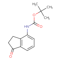 Chemical structure of tert-butyl N-(1-oxo-2,3-dihydro-1H-inden-4-yl)carbamate - CSSB03496554405