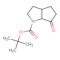 Chemical structure of tert-butyl 6-oxo-octahydrocyclopenta[b]pyrrole-1-carboxylate - CSSB00010778235