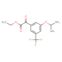 Chemical structure of ethyl 2-oxo-2-[3-(propan-2-yloxy)-5-(trifluoromethyl)phenyl]acetate - CSSB21103685914