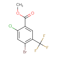 Chemical structure of methyl 4-bromo-2-chloro-5-(trifluoromethyl)benzoate - CSSB00041327861