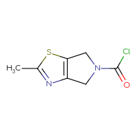 Chemical structure of 2-methyl-4H,5H,6H-pyrrolo[3,4-d][1,3]thiazole-5-carbonyl chloride - CSSB02126502292