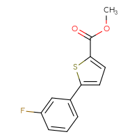 Chemical structure of methyl 5-(3-fluorophenyl)thiophene-2-carboxylate - CSSB00010174216