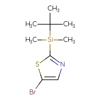 Chemical structure of 5-bromo-2-(tert-butyldimethylsilyl)-1,3-thiazole - CSSB00010235566