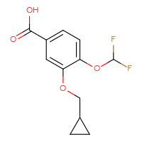 Chemical structure of 3-(cyclopropylmethoxy)-4-(difluoromethoxy)benzoic acid - CSSB00015190271