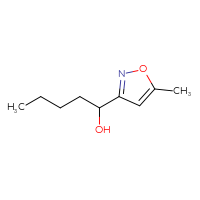 Chemical structure of 1-(5-methyl-1,2-oxazol-3-yl)pentan-1-ol - CSSB00011145476