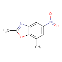 Chemical structure of 2,7-dimethyl-5-nitro-1,3-benzoxazole - CSSB00010783304
