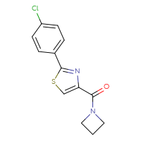 Chemical structure of 4-(azetidine-1-carbonyl)-2-(4-chlorophenyl)-1,3-thiazole - CSSB00026867039