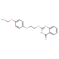 Chemical structure of 2-{[2-(4-ethoxyphenoxy)ethyl]sulfanyl}-3,4-dihydroquinazolin-4-one - CSSB00025871000