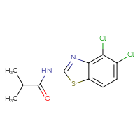 Chemical structure of N-(4,5-dichloro-1,3-benzothiazol-2-yl)-2-methylpropanamide - CSSB00121603005