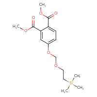 Chemical structure of 1,2-dimethyl 4-{[2-(trimethylsilyl)ethoxy]methoxy}benzene-1,2-dicarboxylate - CSSB20955992467