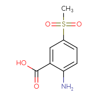 Chemical structure of 2-amino-5-methanesulfonylbenzoic acid - CSSB00000684744