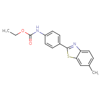 Chemical structure of ethyl N-[4-(6-methyl-1,3-benzothiazol-2-yl)phenyl]carbamate - CSSB00159996118