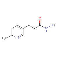 Chemical structure of 3-(6-methylpyridin-3-yl)propanehydrazide - CSSB03552001820