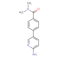 Chemical structure of 4-(6-aminopyridin-3-yl)-N,N-dimethylbenzamide - CSSB00102609570
