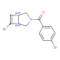 Chemical structure of rac-(1R,5S)-6-bromo-3-(4-bromobenzoyl)-3-azabicyclo[3.2.0]hept-6-ene - CSSB07106352531