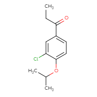 Chemical structure of 1-[3-chloro-4-(propan-2-yloxy)phenyl]propan-1-one - CSSB00010181838
