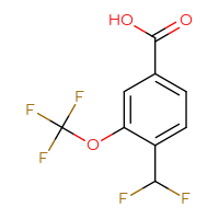 Chemical structure of 4-(difluoromethyl)-3-(trifluoromethoxy)benzoic acid - CSSB00116224305