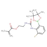 Chemical structure of 2-({[2-fluoro-6-(4,4,5,5-tetramethyl-1,3,2-dioxaborolan-2-yl)phenyl]carbamoyl}amino)ethyl 2-methylprop-2-enoate - CSSB21332065510