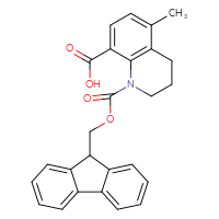 Chemical structure of 1-{[(9H-fluoren-9-yl)methoxy]carbonyl}-5-methyl-1,2,3,4-tetrahydroquinoline-8-carboxylic acid - CSSB00135416729