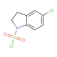 Chemical structure of 5-chloro-2,3-dihydro-1H-indole-1-sulfonyl chloride - CSSB00010969964