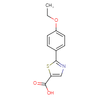 Chemical structure of 2-(4-ethoxyphenyl)-1,3-thiazole-5-carboxylic acid - CSSB00000323193