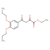 Chemical structure of ethyl 4-(3,4-dipropoxyphenyl)-2,4-dioxobutanoate - CSSB21495857109