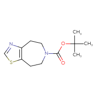 Chemical structure of tert-butyl 4H,5H,6H,7H,8H-[1,3]thiazolo[4,5-d]azepine-6-carboxylate - CSSB00025713088