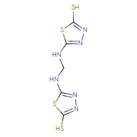Chemical structure of 5-({[(5-sulfanyl-1,3,4-thiadiazol-2-yl)amino]methyl}amino)-1,3,4-thiadiazole-2-thiol - CSSB00010001019