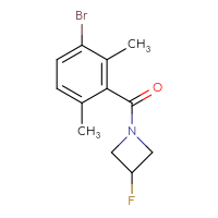 Chemical structure of 1-(3-bromo-2,6-dimethylbenzoyl)-3-fluoroazetidine - CSSB00086147277