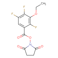 Chemical structure of 2,5-dioxopyrrolidin-1-yl 3-ethoxy-2,4,5-trifluorobenzoate - CSSB20271124015