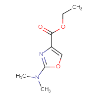 Chemical structure of ethyl 2-(dimethylamino)-1,3-oxazole-4-carboxylate - CSSB00013299713