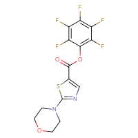 Chemical structure of 2,3,4,5,6-pentafluorophenyl 2-(morpholin-4-yl)-1,3-thiazole-5-carboxylate - CSSB00020620042