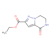 Chemical structure of ethyl 4-oxo-4H,5H,6H,7H-pyrazolo[1,5-a]pyrazine-2-carboxylate - CSSB00010209321
