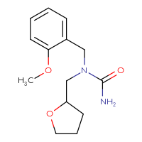 Chemical structure of 1-[(2-methoxyphenyl)methyl]-1-[(oxolan-2-yl)methyl]urea - CSSB00082375623