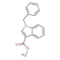 Chemical structure of methyl 1-benzyl-1H-indole-3-carboxylate - CSSB00000015717