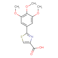Chemical structure of 2-(3,4,5-trimethoxyphenyl)-1,3-thiazole-4-carboxylic acid - CSSB00054071047