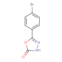 Chemical structure of 5-(4-bromophenyl)-2,3-dihydro-1,3,4-oxadiazol-2-one - CSSB00012028779