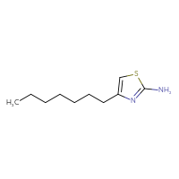 Chemical structure of 4-heptyl-1,3-thiazol-2-amine - CSSB00012176315