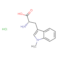 Chemical structure of (2S)-2-amino-3-(1-methyl-1H-indol-3-yl)propanoic acid hydrochloride - CSSB02495339934