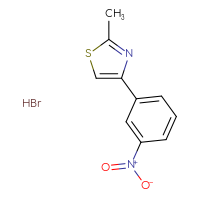 Chemical structure of 2-methyl-4-(3-nitrophenyl)-1,3-thiazole hydrobromide - CSSB00020614020