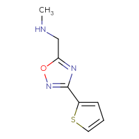 Chemical structure of methyl({[3-(thiophen-2-yl)-1,2,4-oxadiazol-5-yl]methyl})amine - CSSB00000213119