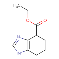 Chemical structure of ethyl 4,5,6,7-tetrahydro-1H-1,3-benzodiazole-4-carboxylate - CSSB00000144236