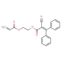 Chemical structure of 2-(prop-2-enoyloxy)ethyl 2-cyano-3,3-diphenylprop-2-enoate - CSSB00161114505