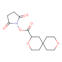 Chemical structure of 2,5-dioxopyrrolidin-1-yl 3,9-dioxaspiro[5.5]undecane-2-carboxylate - CSSB20270437820