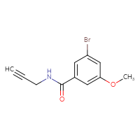 Chemical structure of 3-bromo-5-methoxy-N-(prop-2-yn-1-yl)benzamide - CSSB01992548803