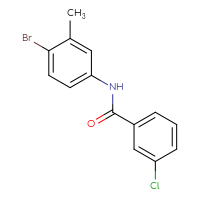 Chemical structure of N-(4-bromo-3-methylphenyl)-3-chlorobenzamide - CSSB00000582170