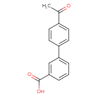 Chemical structure of 4'-acetyl-[1,1'-biphenyl]-3-carboxylic acid - CSSB00020605728