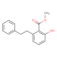 Chemical structure of methyl 2-hydroxy-6-(2-phenylethyl)benzoate - CSSB00015318463
