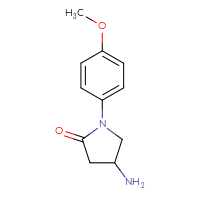Chemical structure of 4-amino-1-(4-methoxyphenyl)pyrrolidin-2-one - CSSB00011308017