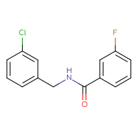 Chemical structure of N-[(3-chlorophenyl)methyl]-3-fluorobenzamide - CSSB00026391396